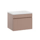 Meuble sous-vasque 60cm plan de toilette Zelie Rose et Blanc