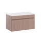 Meuble sous-vasque 80cm plan de toilette Zelie Rose et Blanc