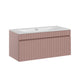 Meuble simple vasque encastrée 100cm Zelie Rose