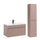 Ensemble meuble simple vasque encastrée 80cm et colonne Zelie Rose