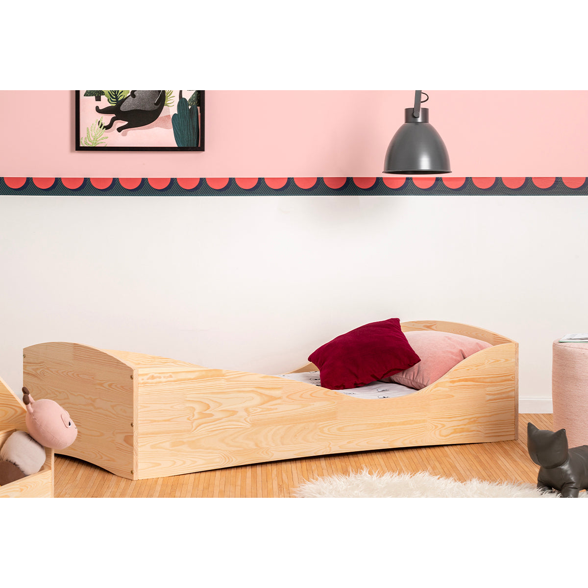 Lit 90x200 sommier inclus Zoé Bois - vue 2